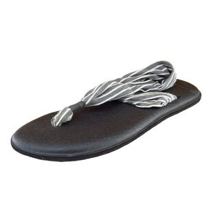 Sanuk‎ Sz 10 M Gray Slide Fabric Women Sandals